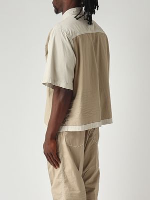 4. Herrenhemd Inside Out aus Stretch-Baumwolle Creme