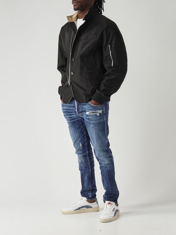 2. Herren-Bomberjacke Heritage aus Nylon Schwarz Dsquared2 s74bn1353d35344