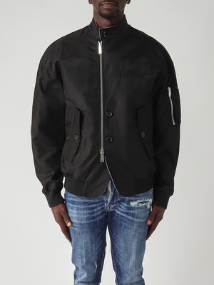 1. Herren-Bomberjacke Heritage aus Nylon Schwarz