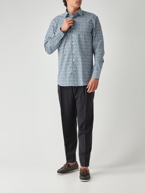 2. Chemise homme Roma en coton stretch Micro Paisley-Bleu Etro mrib000199saeg3