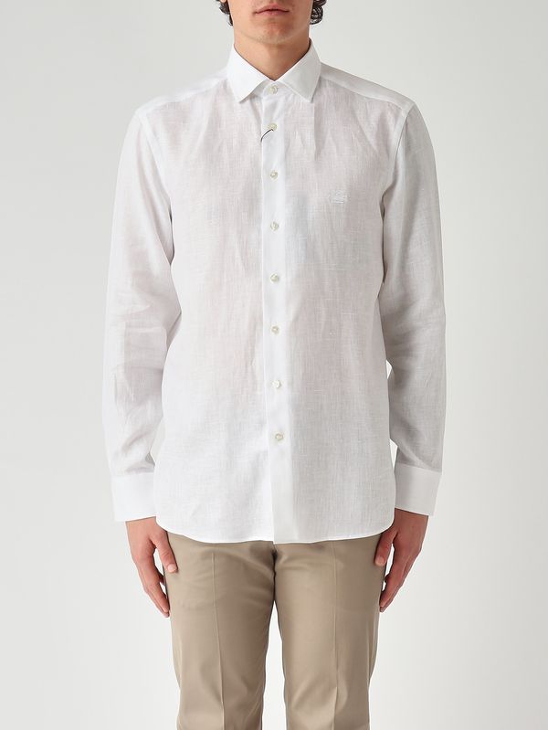 1. Camicia uomo Roma in lino Bianco Etro mrib000299tu3f3