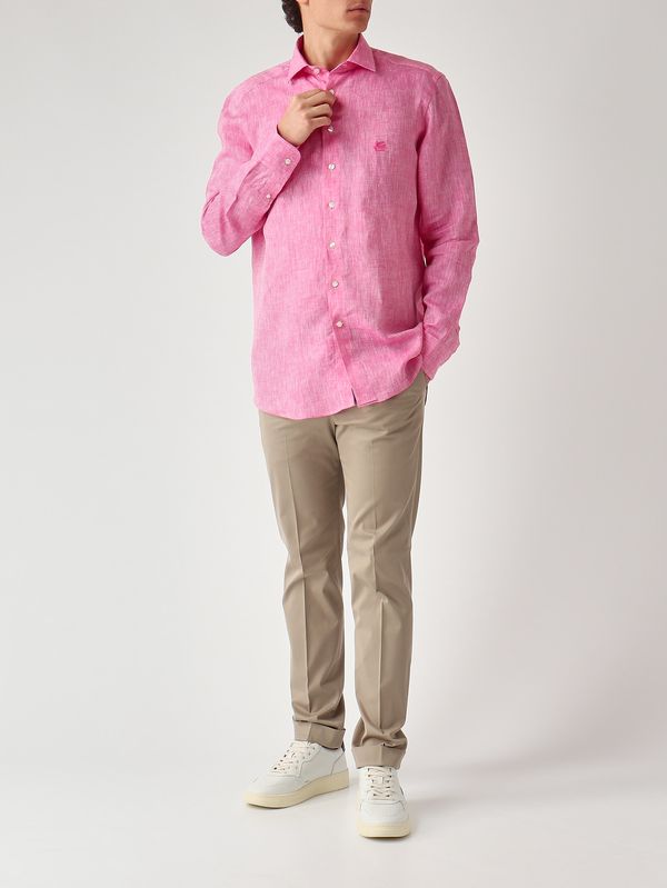 2. Camicia uomo Roma in lino Fragola Etro mrib000299tu3f3