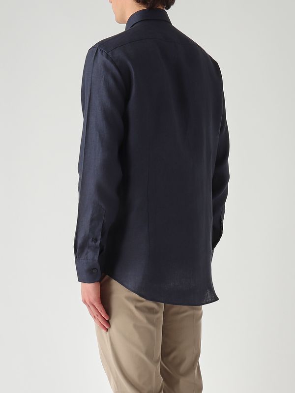 4. Camicia uomo Roma in lino Navy Etro mrib000299tu3f3