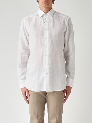 1. Camicia uomo Roma in lino Bianco