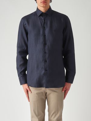 1. Camicia uomo Roma in lino Navy