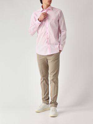 2. Camisa de hombre Roma de algodón elástico Rosa