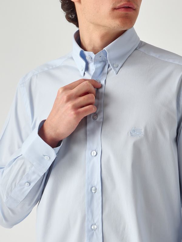 5. Roma men's stretch cotton shirt Sky blue Etro mrib0004av607