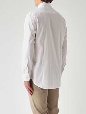 4. Camisa de hombre Roma en algodón elástico Blanco