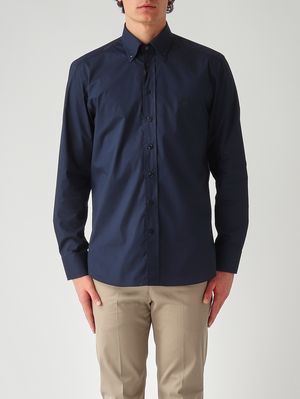 1. Roma men's stretch cotton shirt Navy