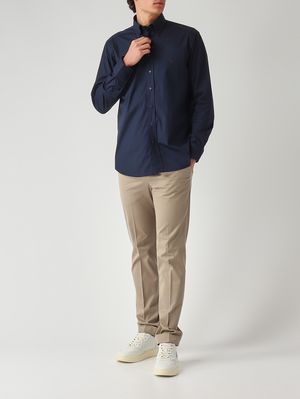 2. Roma men's stretch cotton shirt Navy