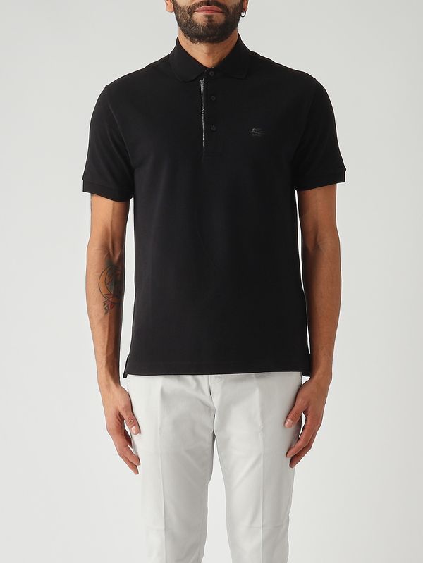 1. Men's Roma cotton piqué polo shirt Black Etro mrmd0005ac274