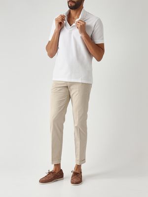 2. Men's Roma cotton piqué polo shirt White