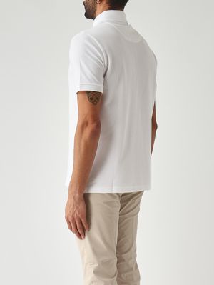 4. Men's Roma cotton piqué polo shirt White