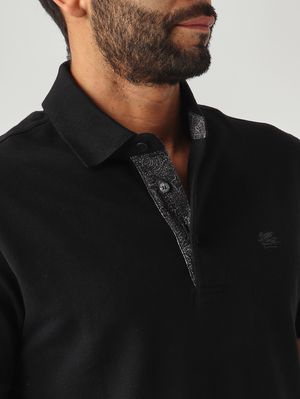 5. Men's Roma cotton piqué polo shirt Black