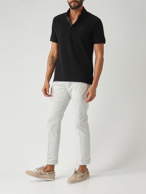 2. Men's Roma cotton piqué polo shirt Black