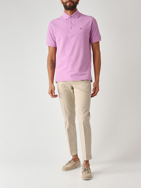 2. Men's Roma cotton piqué polo shirt Cyclamen Etro mrmd0005av885