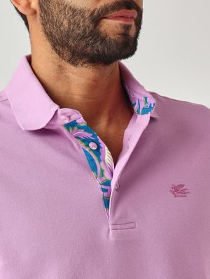 5. Men's Roma cotton piqué polo shirt Cyclamen