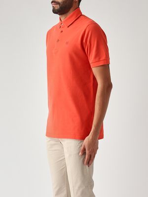 3. Men's Roma cotton piqué polo shirt Lobster