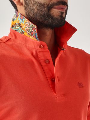 5. Men's Roma cotton piqué polo shirt Lobster