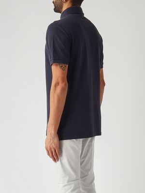 4. Men's Roma cotton piqué polo shirt Navy