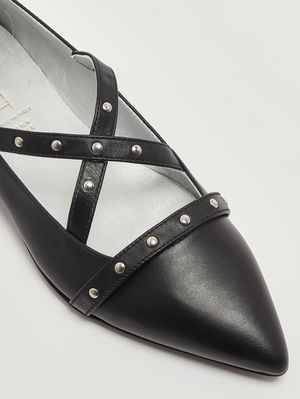 5. Leather ballet flats for girls Black