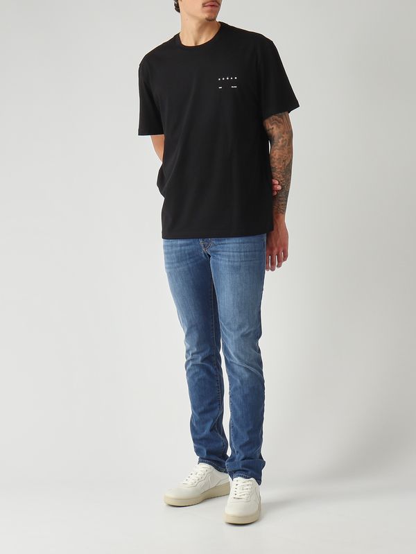 2. T-shirt homme en jersey de coton Noir Hogan kqmb3522360zfv