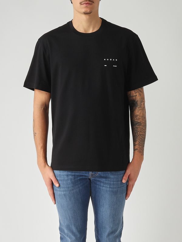 T-shirt homme en jersey de coton Noir Hogan