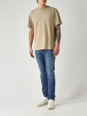2. Camiseta de hombre en punto de algodón Beige
