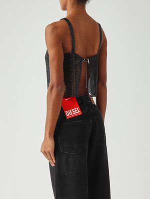 4. Damen-Top New Cetus aus Crystal Mesh Schwarz