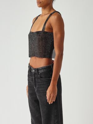 3. Damen-Top New Cetus aus Crystal Mesh Schwarz