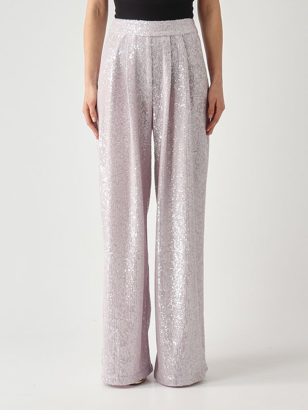 1. Pantalón de mujer New Arizona en tejido de lentejuelas Lila Twentyfourhaitch a0076