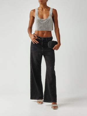 3. Damentasche Sunrise aus Crystal Mesh Schwarz