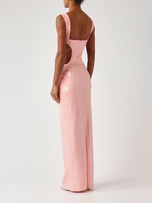 4. Abito donna Cubres in crystal mesh Rosa