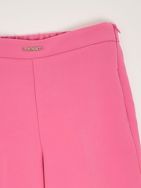 3. Mädchenhose aus Stretch-Crêpe Fuchsia Twinset 261gj2q51