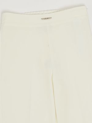 3. Pantalone bambina in crepe stretch Bianco