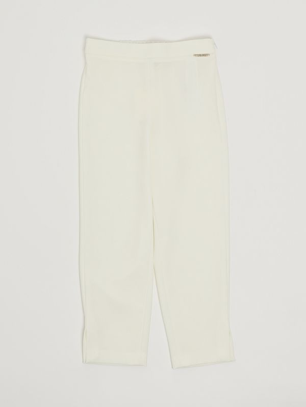 Pantalon fille en crêpe stretch Blanc Twinset