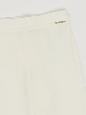 3. Girls' stretch crepe trousers White