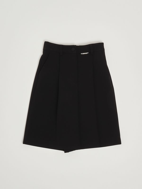 1. Bermuda bambina in crepe stretch Nero Twinset 261gj2q57