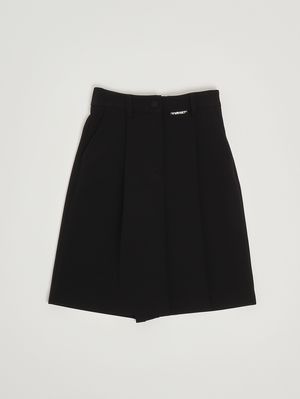 1. Bermuda bambina in crepe stretch Nero
