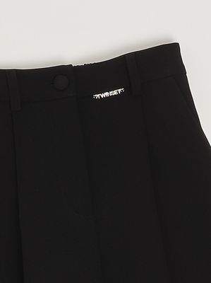3. Bermuda bambina in crepe stretch Nero
