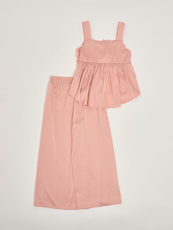 2. Girl's satin outfit Pink Twinset 261gj2q61