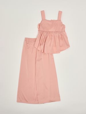 2. Girl's satin outfit Pink