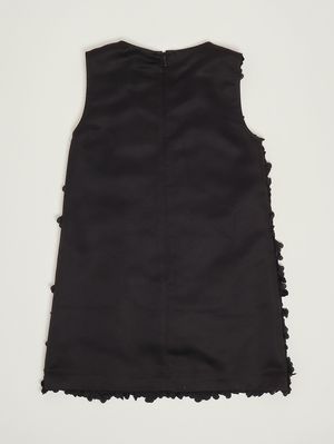 2. Robe fille en satin avec ruches Noir