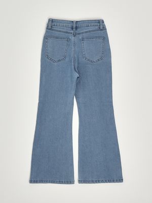 2. Mädchenjeans aus Baumwollmischung Mittleres Denim