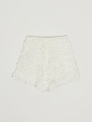2. Mädchen-Shorts mit Rüschen Weiß