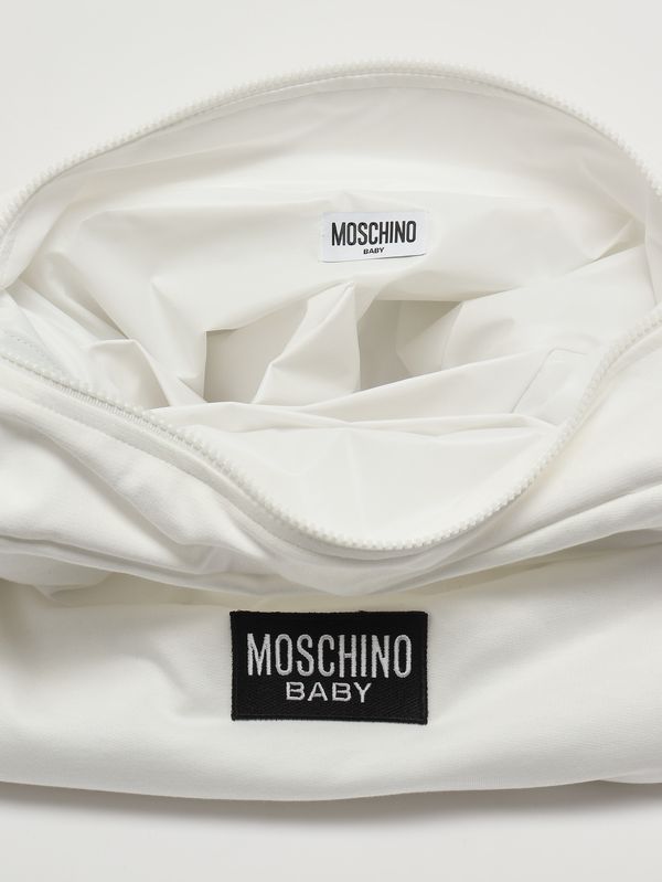 4. Wickeltasche aus Baumwolle Weiß Moschino mux05vlca19