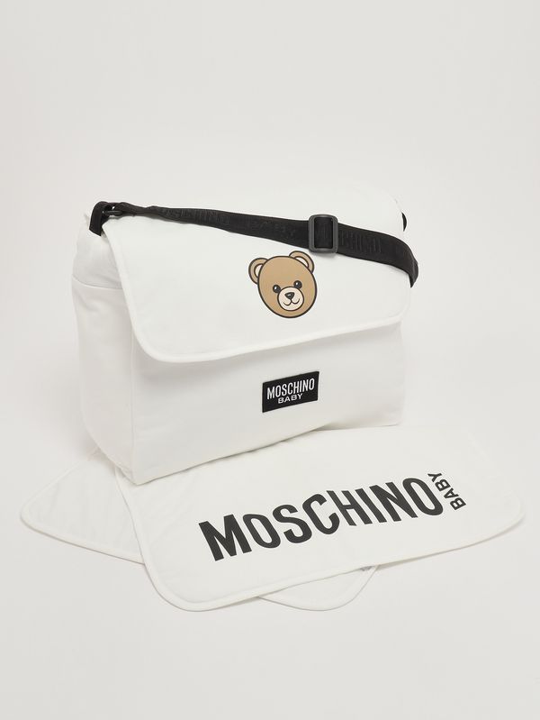 3. Wickeltasche aus Baumwolle Weiß Moschino mux05vlca19