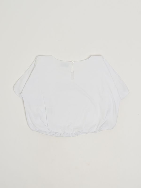 2. T-shirt bambina in cotone stretch Bianco Moschino ham04blba10