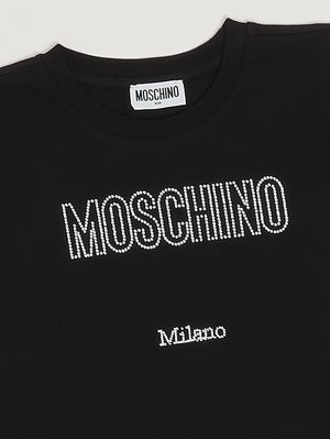 3. Mädchen-T-Shirt aus Stretch-Baumwolle Schwarz