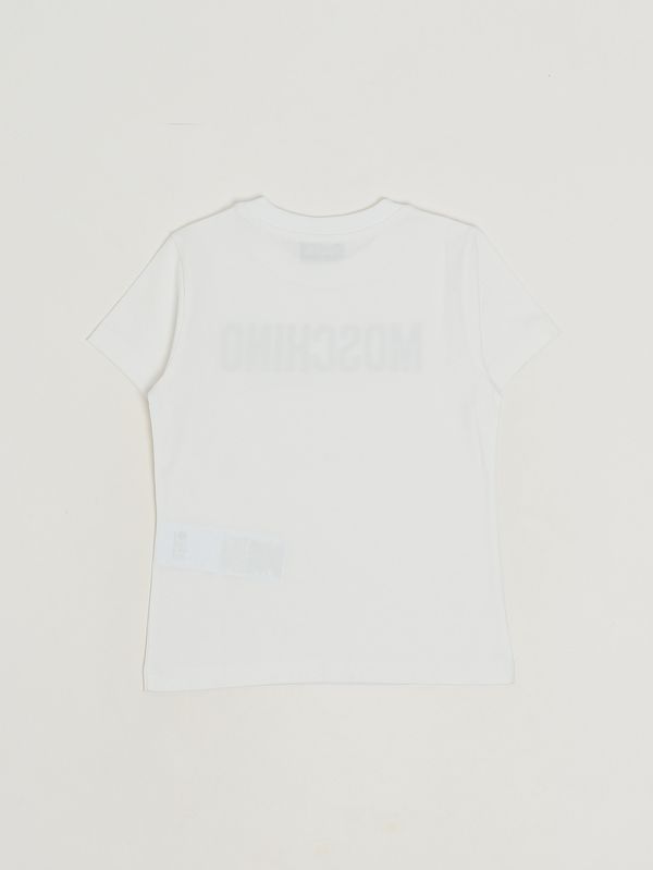 2. Camiseta para niña de algodón elástico Blanco Moschino hum05ulba10